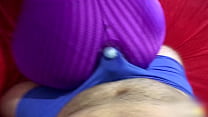 Big ass doggystyle grinding in shiny spandex
